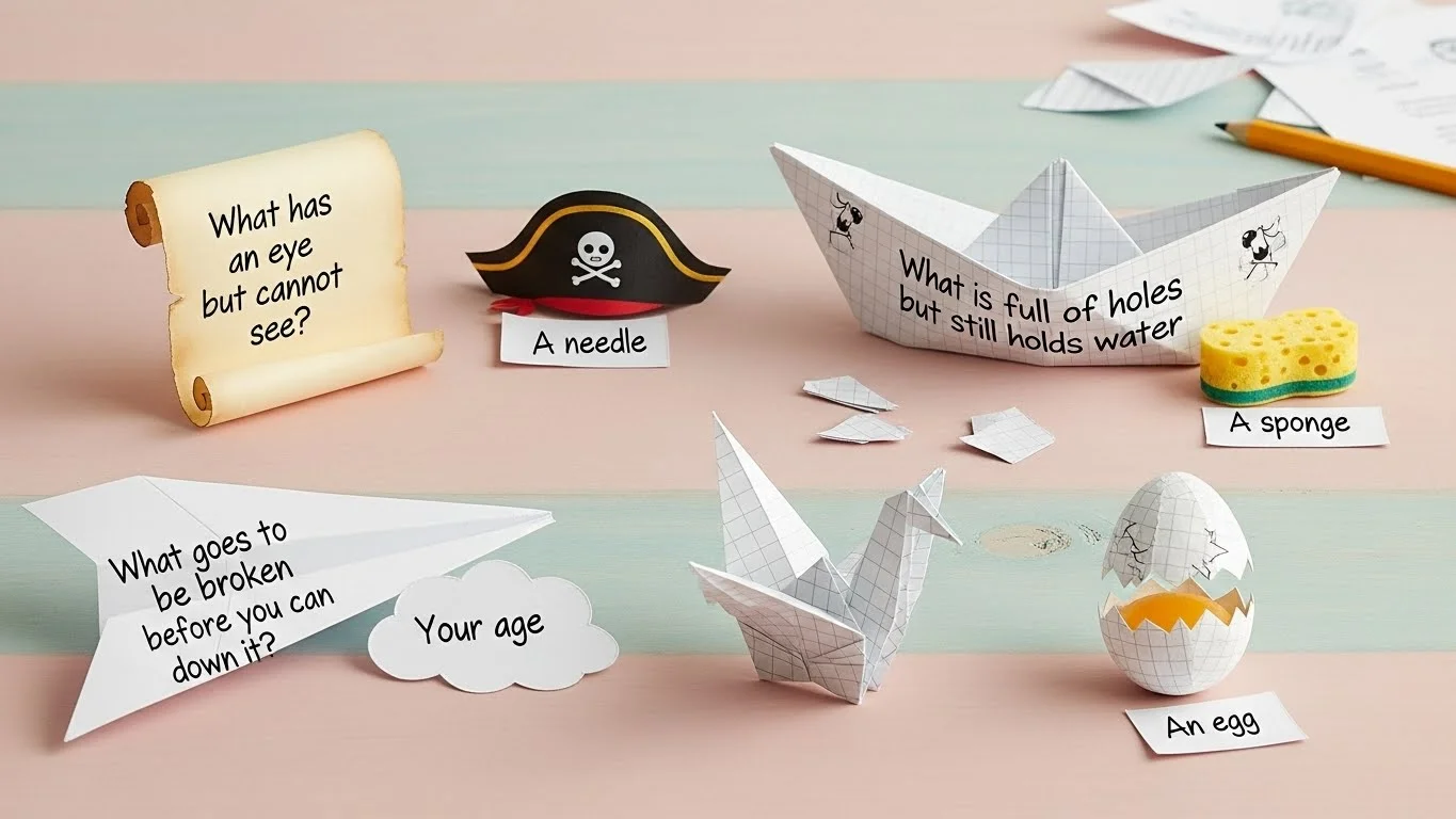 Paper riddles for kids