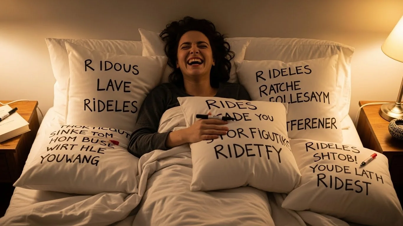 Nighttime pillow riddles