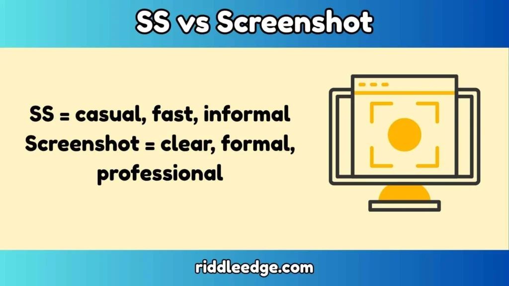 SS vs Screenshot
