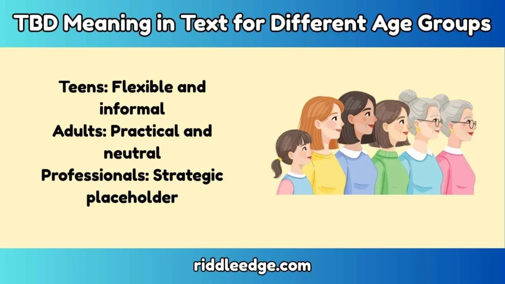 TBD Meaning in Text for Different Age Groups
