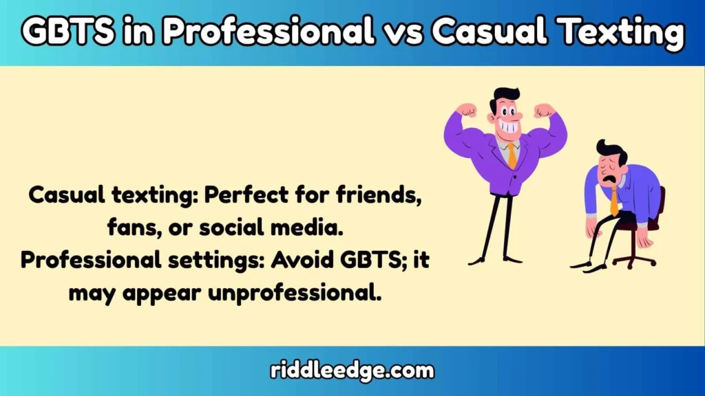 GBTS in Professional vs Casual Texting