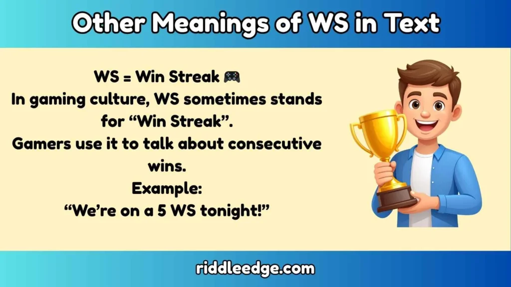 Other Meanings of WS in Text