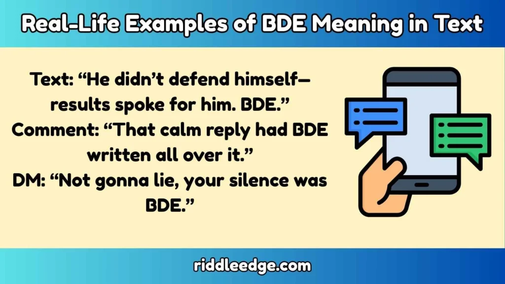 Real-Life Examples of BDE Meaning in Text