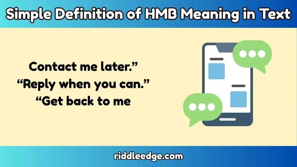 Simple Definition of HMB Meaning in Text
