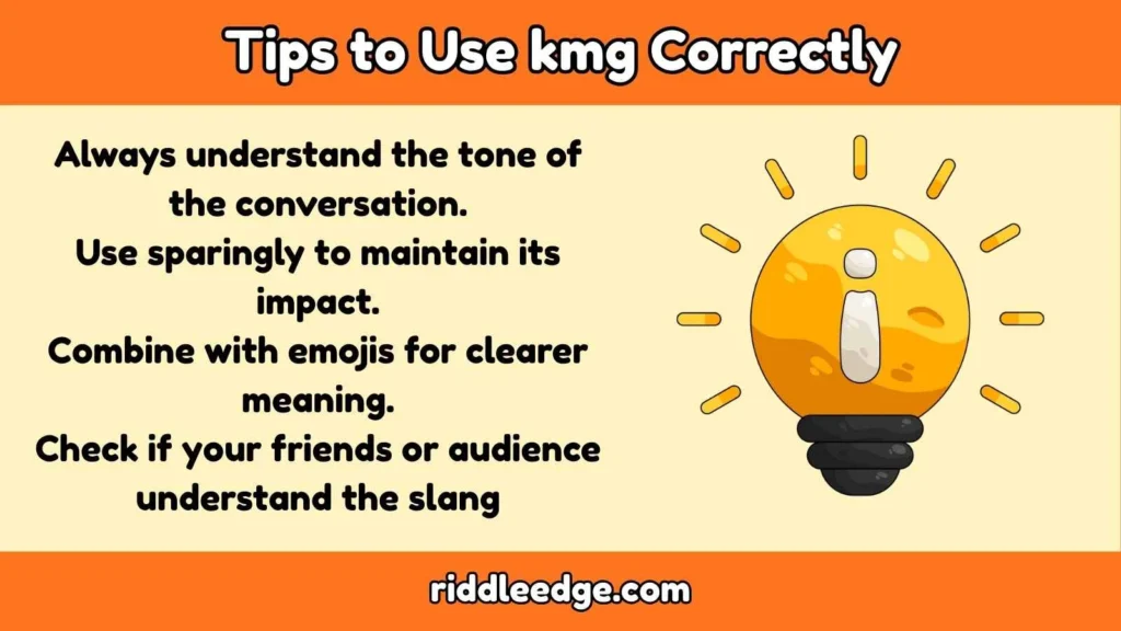 Tips to Use kmg Correctly