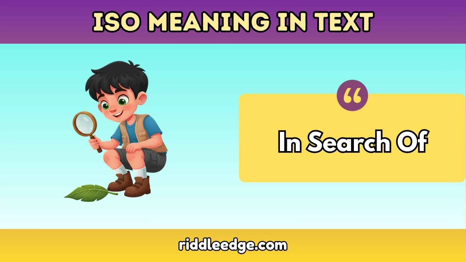 ISO Meaning in Text