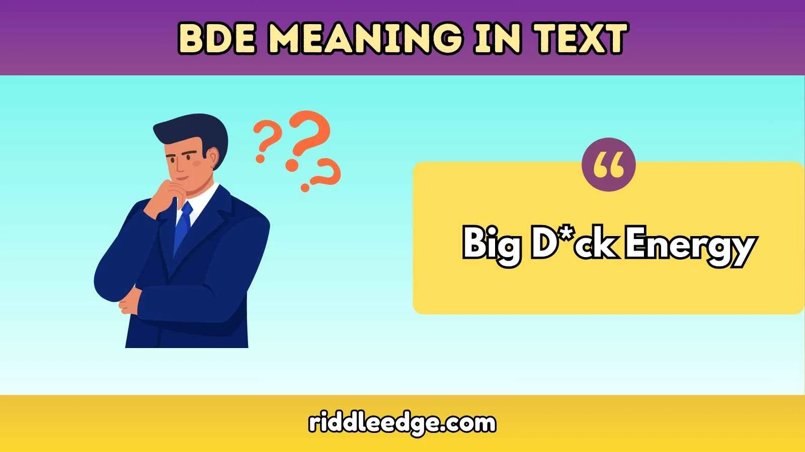 BDE meaning in text