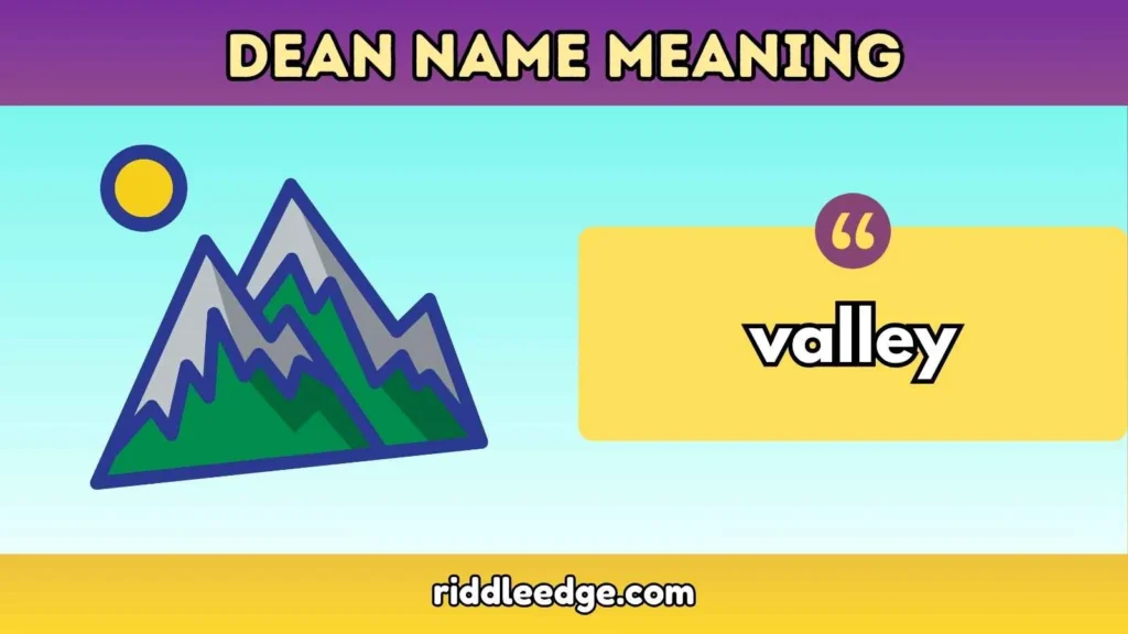 Dean Name Meaning
