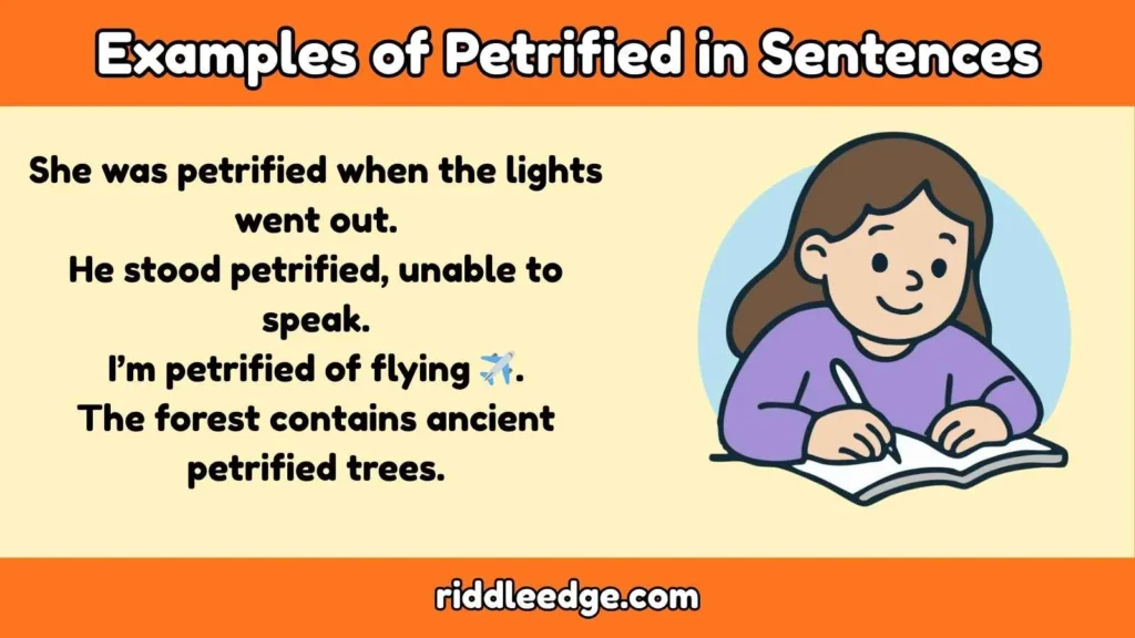 Examples of Petrified in Sentences