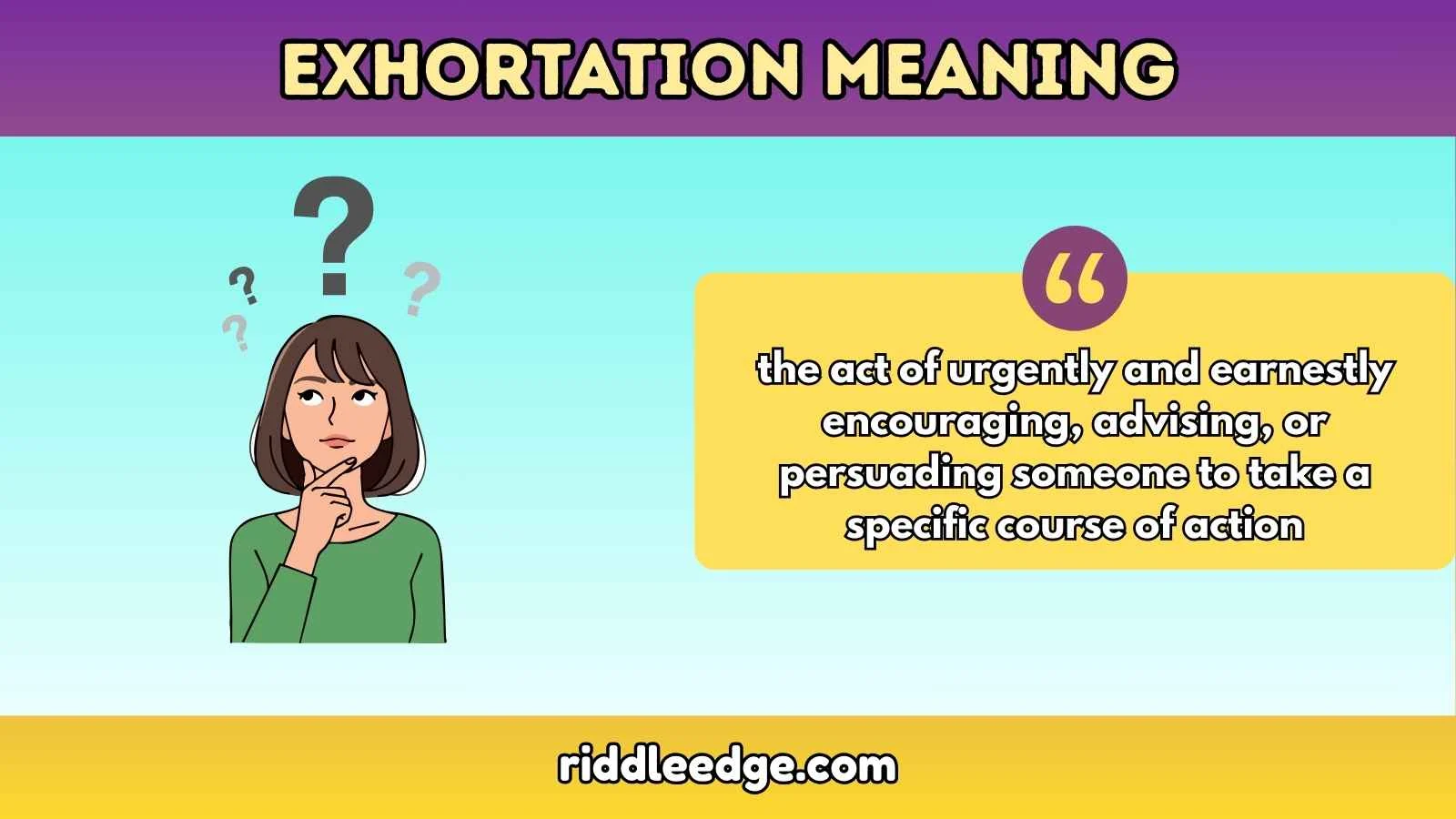 Exhortation Meaning